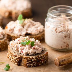 Fish pate bruschetta