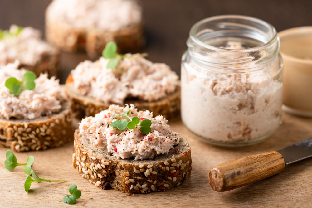 Fish pate bruschetta